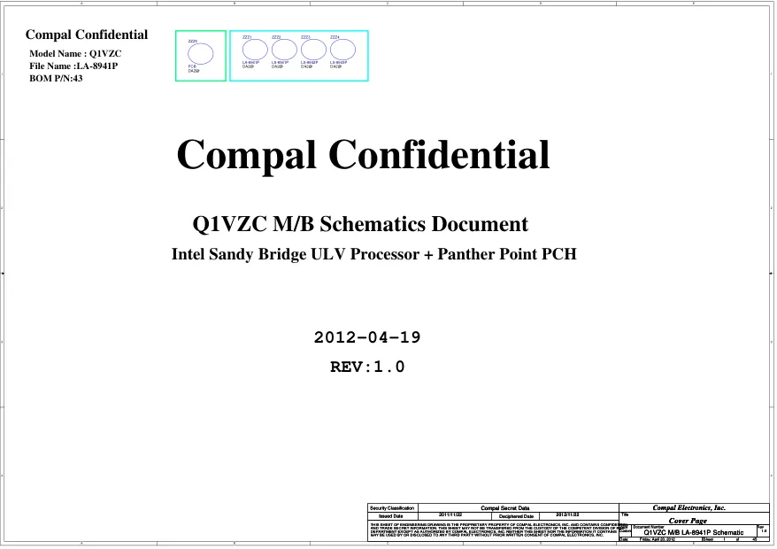 Compal LA-8941P - Схема 