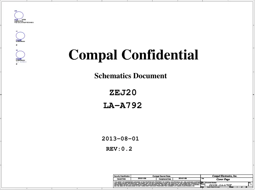 Compal LA-A792P - Схема Rev: 0.2