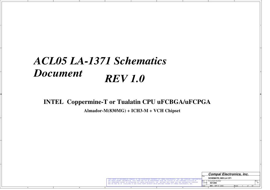 Compal LA-1371 - Схема COMPAL_LA-1371