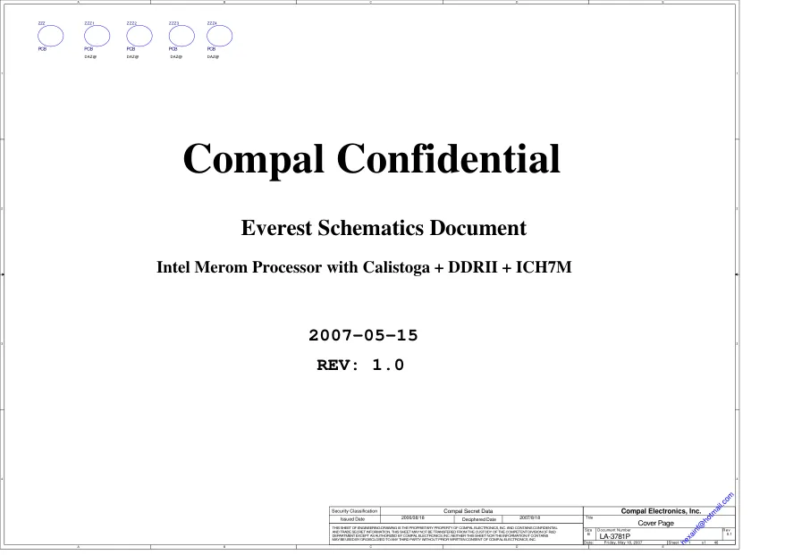 Compal LA-3781P - Схема EVEREST, REV: 0.1