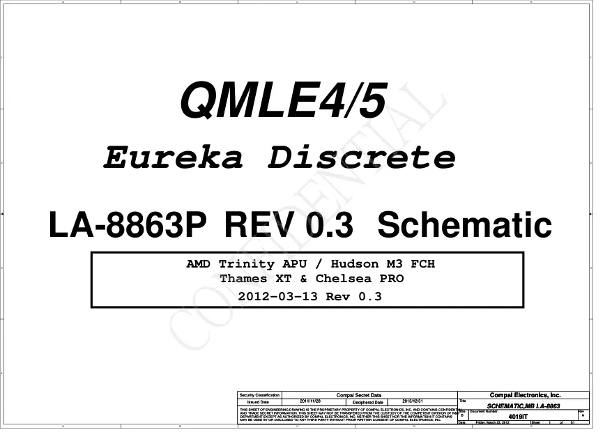 Compal LA-8863P - Схема Rev: 0.3