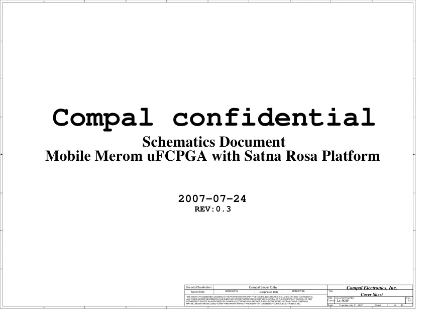 Compal LA-3821P - Схема Dell Vostro 1200