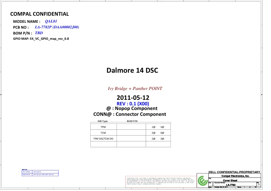 Compal LA-7782P - Схема 