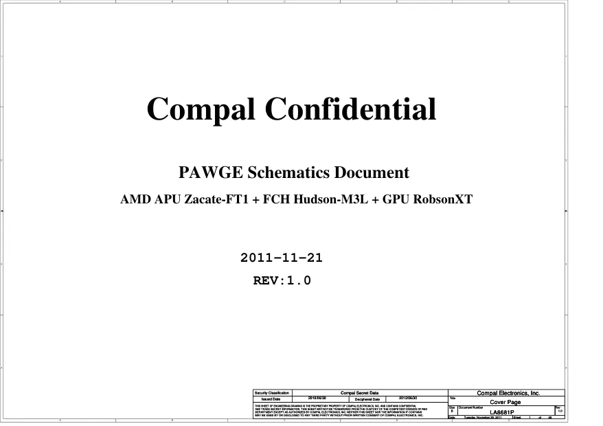 Compal LA-8681P - Схема 