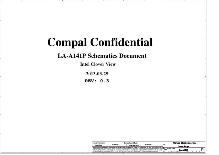 Compal LA-A141P - Схема Rev: 0.3