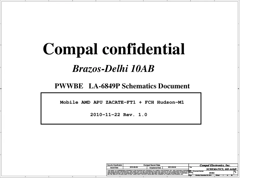 Compal LA-6849P - Схема PWWBE