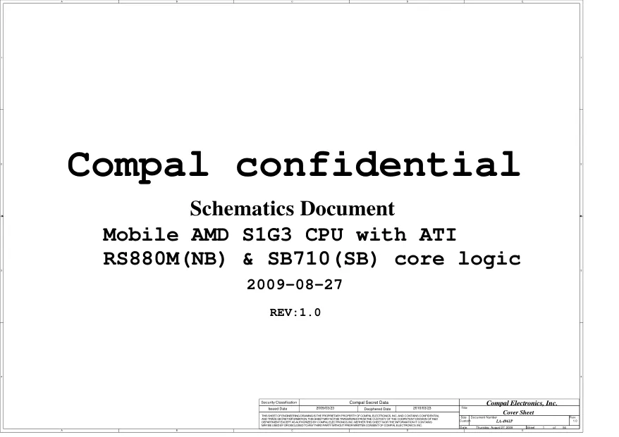 Compal LA-4961P - Схема Rev: 1.0