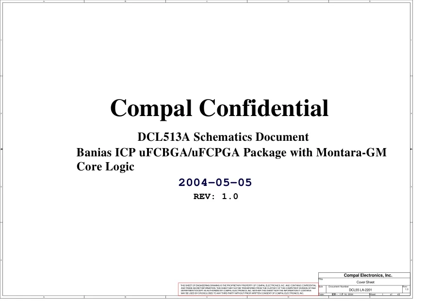 Compal LA-2201 - Схема Lenovo DCL513A