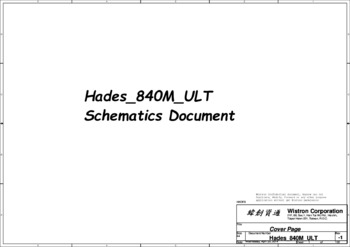 Материнская плата Wistron Hades 840M ULT