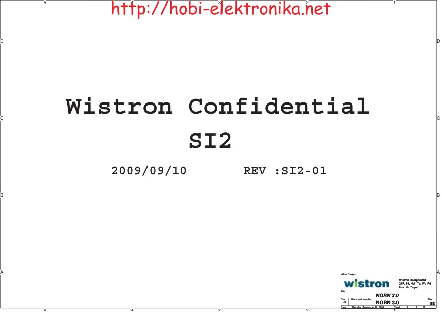 Wistron NORN 3.0 - Схема HP Elitebook 2740p, Rev: SE