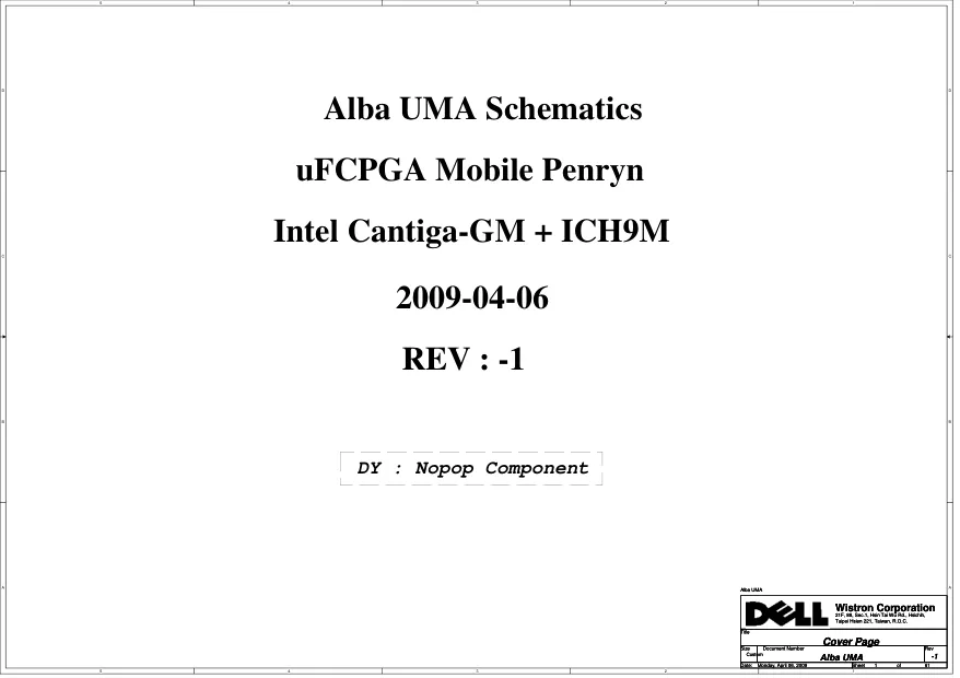 Wistron ALBA UMA - Схема Dell Inspiron 1440