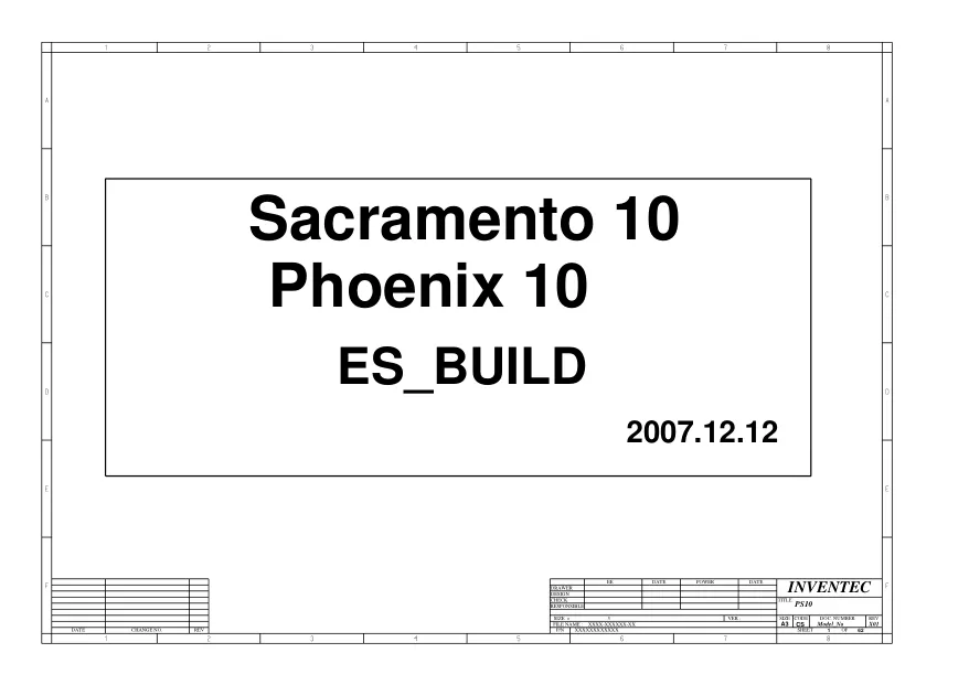 Inventec Sacramento 10 - Схема Sacramento 10, Phoenix 10, Build_ES, REV: X01
