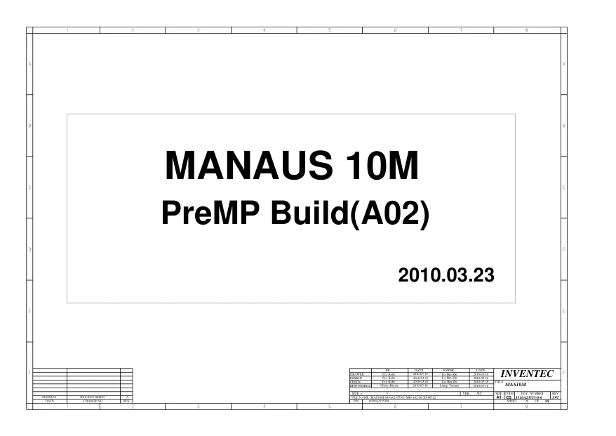 Inventec Manaus 10M - Схема MAS10M