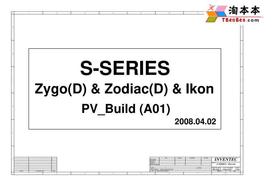 Inventec Zygo - Схема HP6531s, Zygo, Zodiac