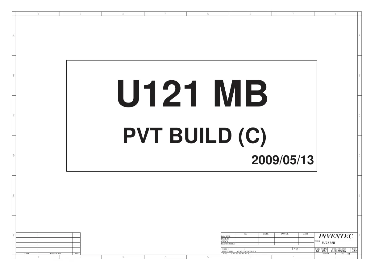Inventec U121 - Схема BenQ JoyBook U121, PVT, Rev: AX2