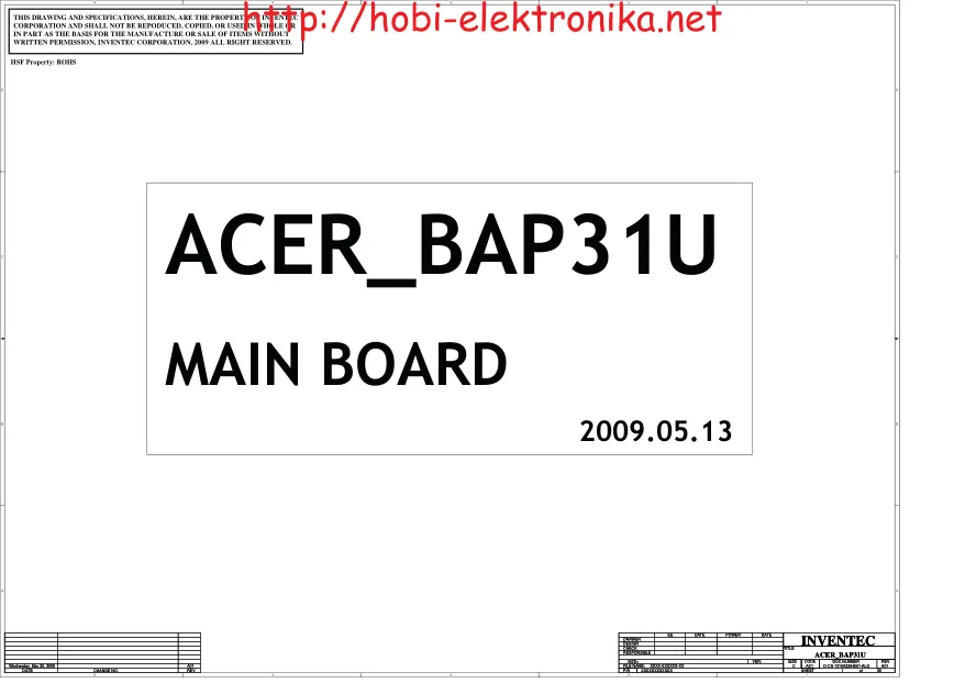 Inventec BAP31U UMA - Схема Acer