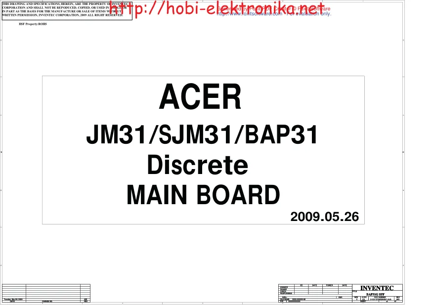 Inventec BAP31G - Схема Acer Travelmate 8731, DISCRETE