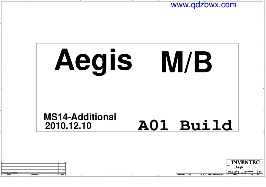 Inventec AEGIS - Схема A01 Build