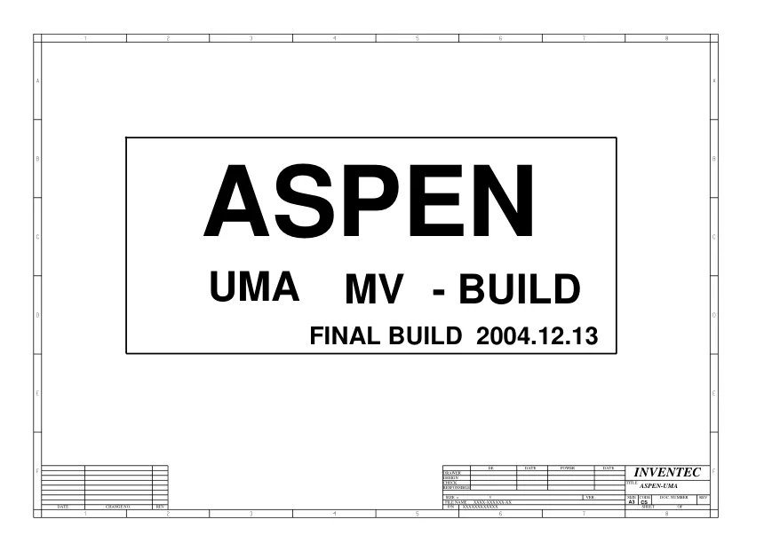 Inventec ASPEN UMA MV - Схема HP Compaq NC6220, REV: AX1