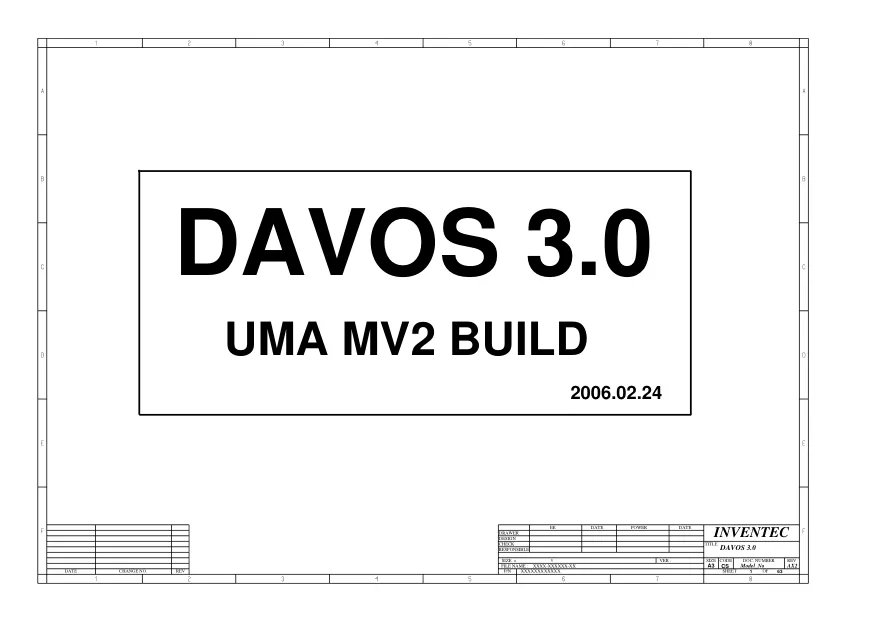 Inventec DAVOS 3.0 - Схема HP COMPAQ PRESARIO NX6320,  UMA MV2 BUILD
