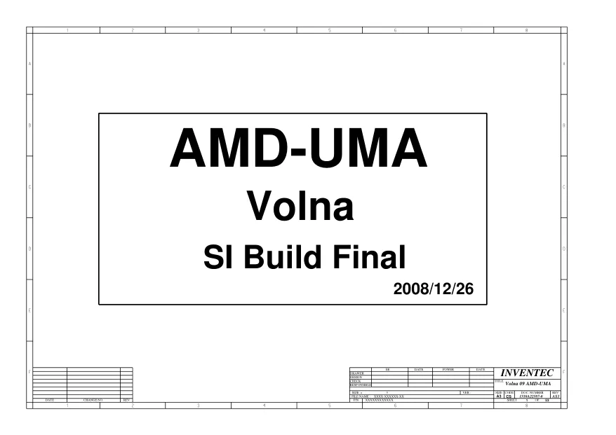 Inventec VOLNA AMD UMA - Схема HP CQ515, 6050A2258701,  REV: AX1