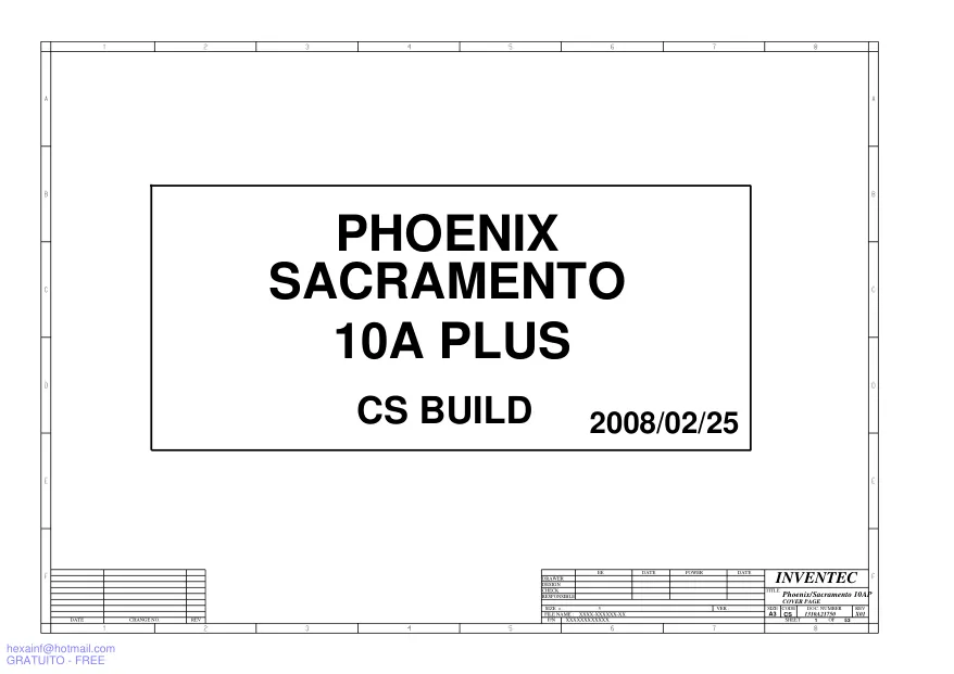 Inventec PS10AP - Схема Toshiba Satellite L300, L305D, 6050A2175001, REV: X01, 25FEV2008Sec