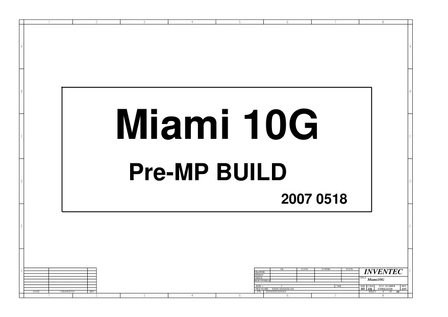 Inventec MIAMI 10G - Схема TOSHIBA Satellite M211, M215, REV: A03