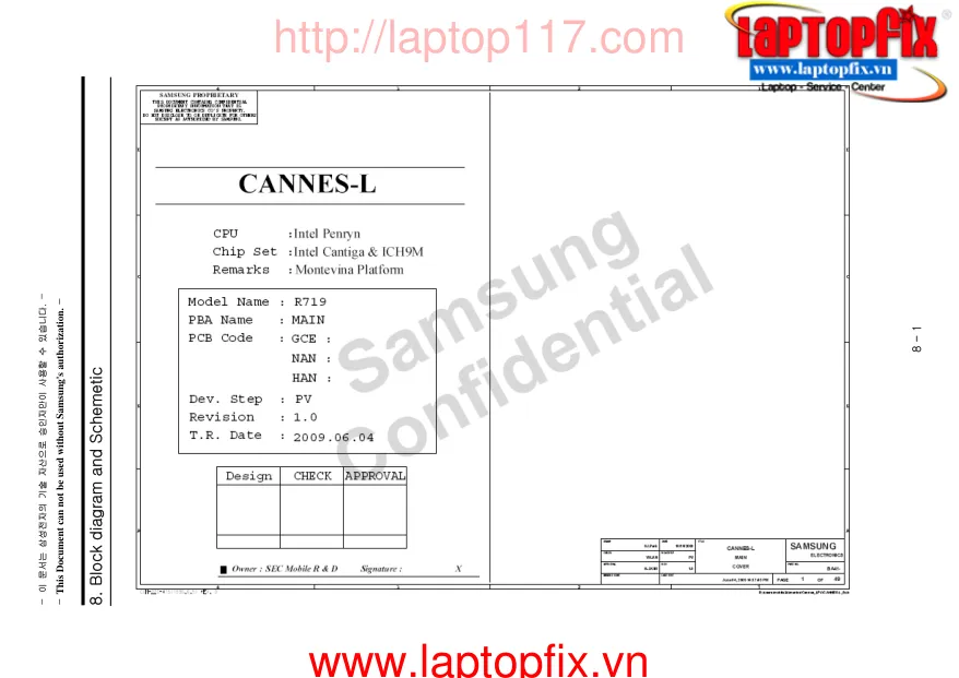 Материнская плата Samsung CANNES-L