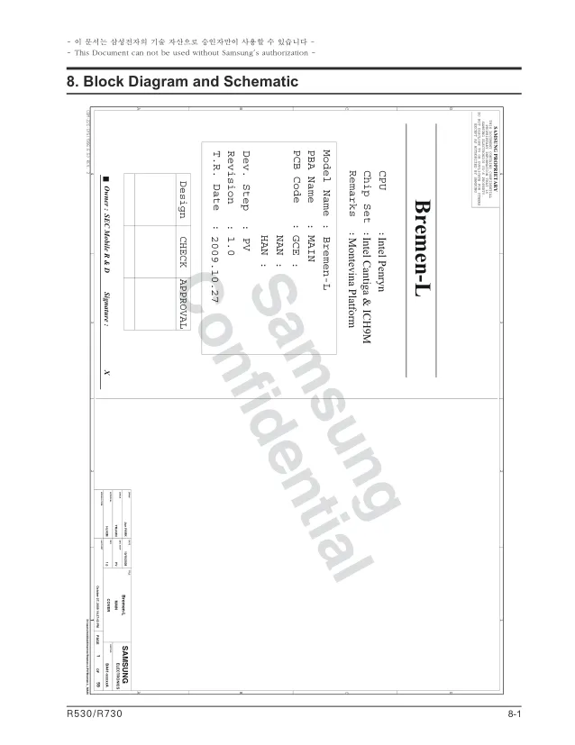 Samsung R530 - Схема   SAMSUNG R530, R730, MB Bremen_L