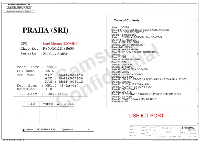 Samsung PRAHA (SRI) - Схема  NP-R60FE01