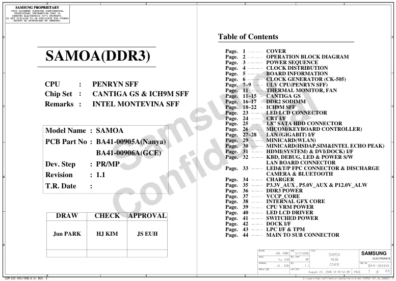 Samsung Samoa - Схема  Samsung X360, BA41-00905A, BA41-00906A