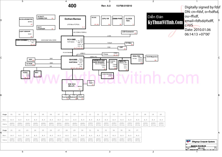 Elitegroup Computer Systems 400-1-4-01 - Схемы Rev: A