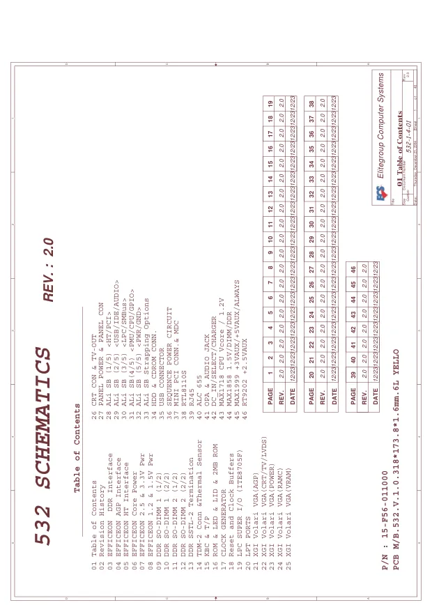 Elitegroup Computer Systems 532-1-4-01 - Схемы Rev: 2.0