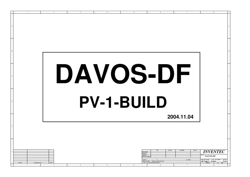 HP NX6120 - Схема к материнской плате Inventec, Davos-DF