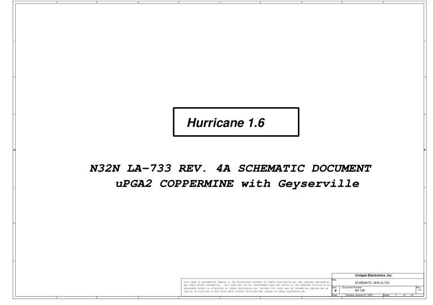 Compal LA-733B (N32N) - Схема Rev: 4A