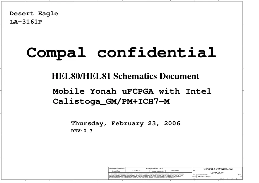 Compal LA-3161P (HEL80/HEL81) - Схема 