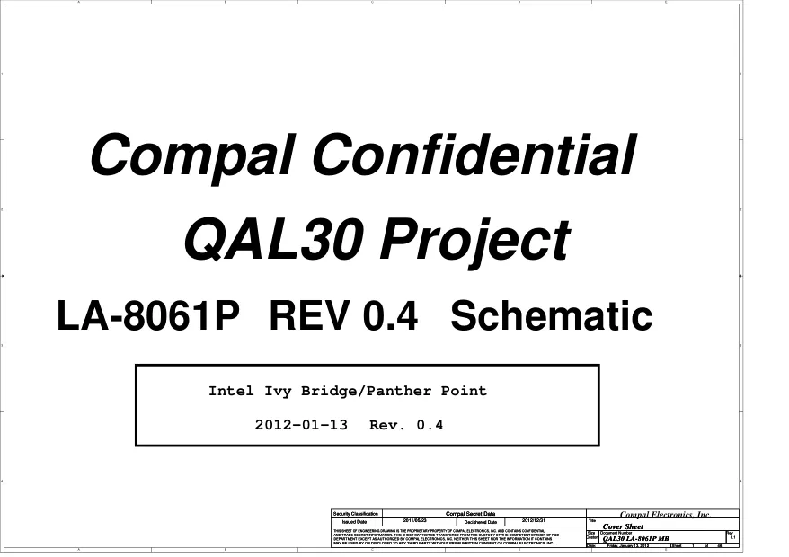 Материнская плата Compal LA-8061P (QAL30)