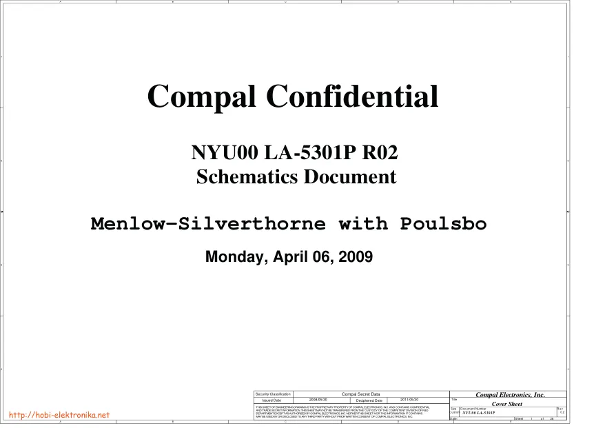 Compal LA-5301P (NYU00) - Схема Rev: 0.2