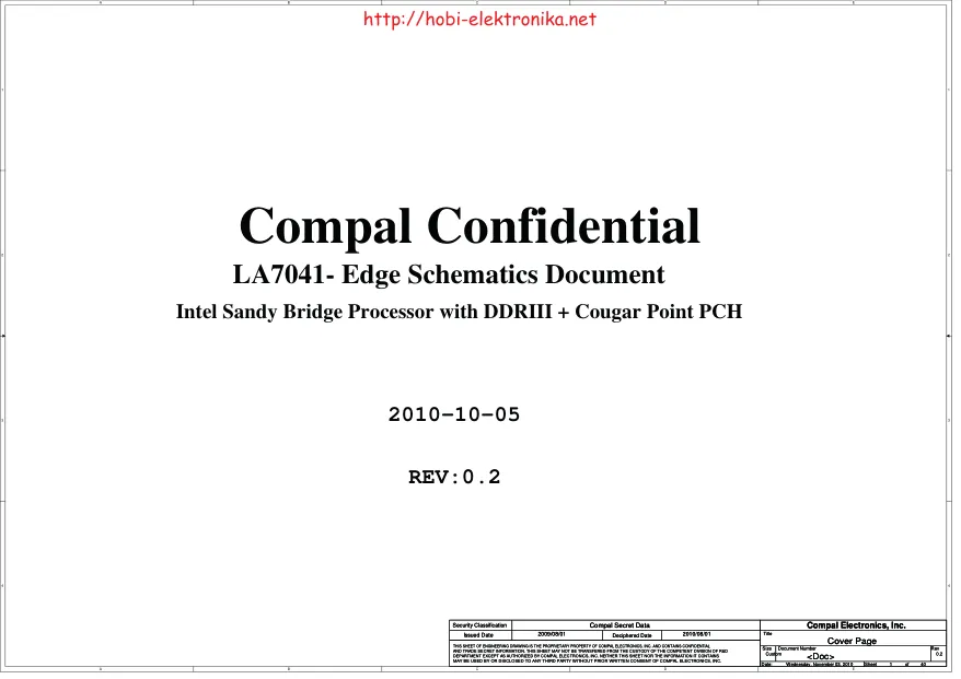 Compal LA-7041P - Схема Rev: 0.2