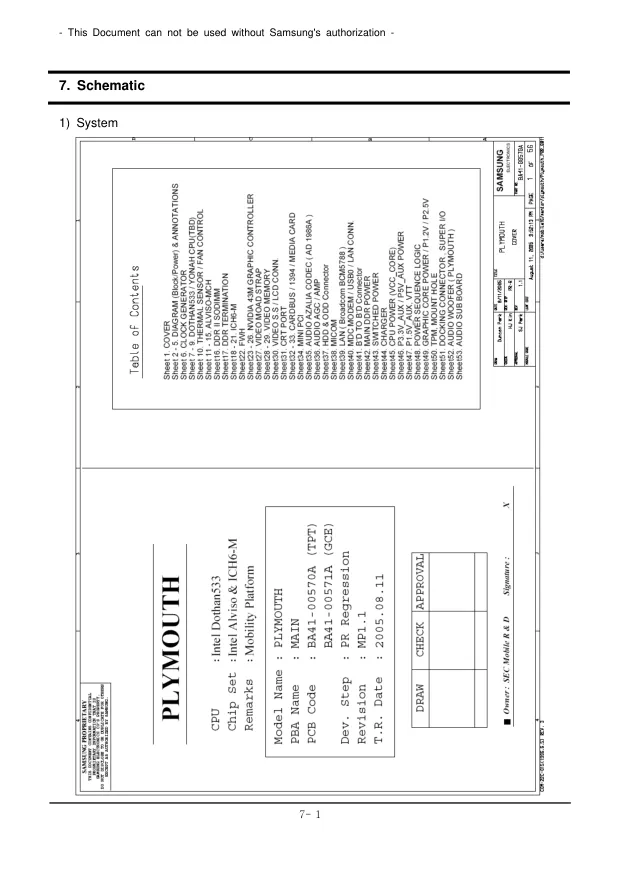 Samsung NP-M70 (PLYMOUTH) - Схема 