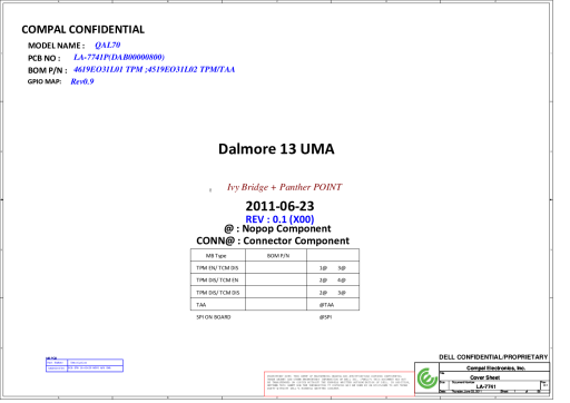 Схема к Compal LA-7741P