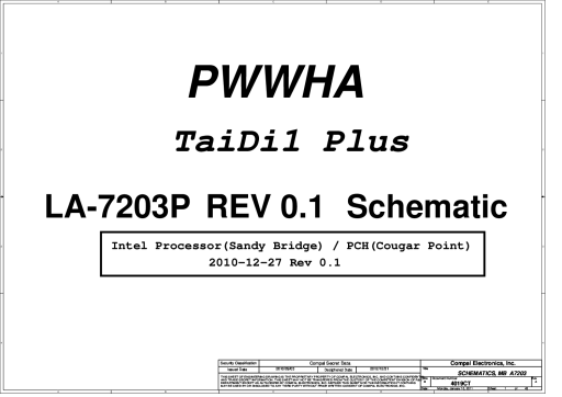 Схема к Compal LA-7203P PWWHA r01