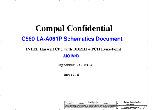 Схема к Compal LA-A061P rev1.0